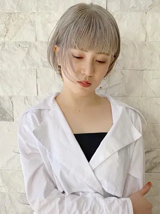 ショート カラー Piaコータロー ハイトーン&‪ボブのヘアスタイル