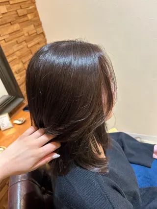 ミディアム 海外ヘア/透明感ヘア 湘南台/hinakoのヘアスタイル