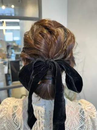 セミロング ヘアアレンジ 透明感カラー✨艶髪 制作🌱山根あゆみのヘアスタイル