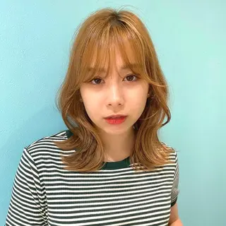 ミディアム ボブ/くびれボブ/ 髪質改善/Ru-kaのヘアスタイル