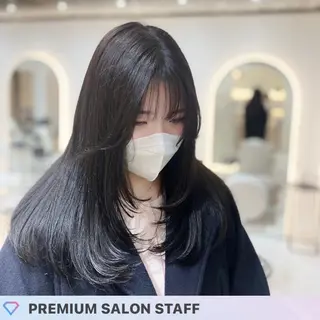 ロング カラー 艶髪・透明感カラー・ 韓国ヘア・Yuriのヘアスタイル