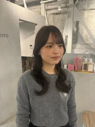 セミロング 顔周りcut・ご相談 ＝新宿しずく🇰🇷のヘアスタイル