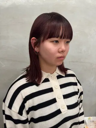 ミディアム カラー nalu.所属・前山 七海のヘアスタイル