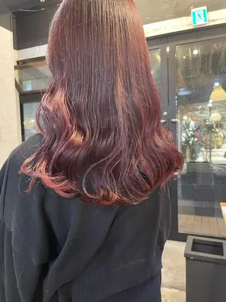 ロング カラー ヘアアレンジ satsuki 暖色・ブラウンカラーのヘアスタイル