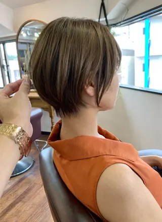 ショート 縮毛矯正/ショート/ レイヤー/畑中正敏のヘアスタイル