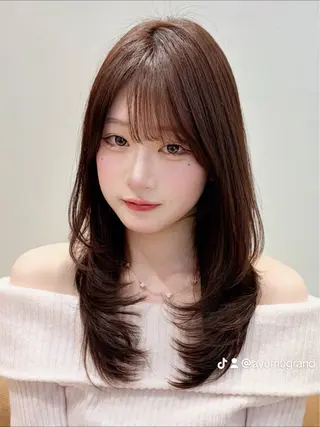 セミロング 🌼アユム/レイヤー ハッシュカット🌼のヘアスタイル