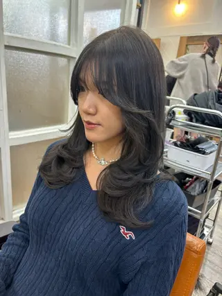 セミロング カラー 広島/ヘアセット /ベージュ/わかなのヘアスタイル