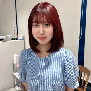 ミディアム カラー ブリーチなし/レイヤ ー特化🌈Tommyのヘアスタイル