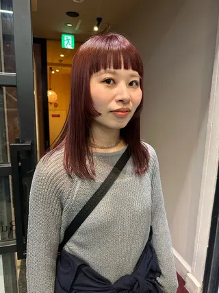 セミロング sho メンズカット　パーマのヘアスタイル