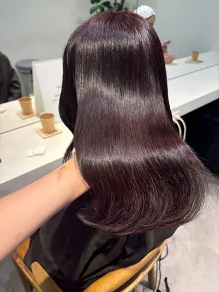 セミロング カラー 当日予約大歓迎💗 依田瑞希のヘアスタイル