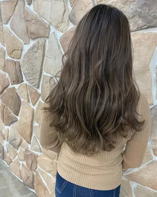 ロング カラー パーマ ヘアアレンジ ami by Absolute所属・🐠店長 二田直人🐠のヘアスタイル