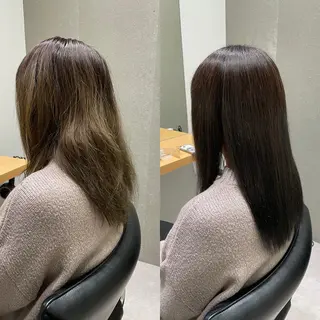 ロング カラー 髪質改善ヘアケア 艶髪特化/上田のヘアスタイル