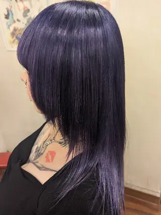 セミロング カラー fuwat所属・秋葉原でカラーする なら🐉ちぇーたんのヘアスタイル