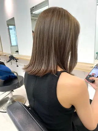 ミディアム カラー lar 立川南口所属・レイヤーボブ/ボブ 仲川和人のヘアスタイル