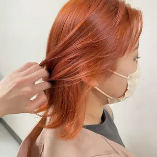 ミディアム カラー ヘアアレンジ maoブリーチ無し 似合わせカラーのヘアスタイル