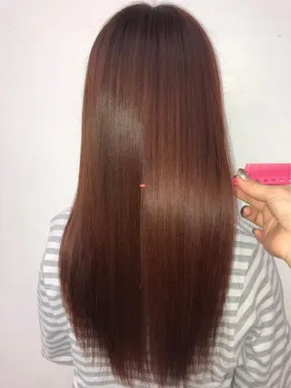 ロング カラー パーマ 白髪ぼかしハイライト めさきすずなのヘアスタイル