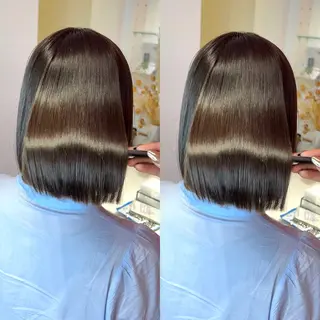 ショート カラー 莉乃/縮毛矯正/髪質 改善/艶カラーのヘアスタイル
