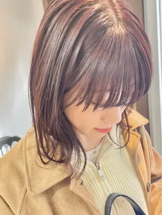 ミディアム カラー 🌼似合わせカット 🌼おぎの みき🌼のヘアスタイル