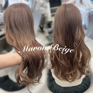 ロング カラー 暖色カラー🎀🎶 田辺 樹里のヘアスタイル