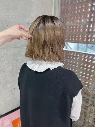 ショート パーマ ボブパーマコテ巻き風 パーマNo1深江秀平のヘアスタイル