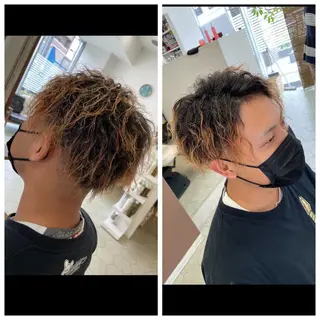 ショート パーマ メンズ share salon　SCENA所属・堤太志 メンズパーマ特化のヘアスタイル