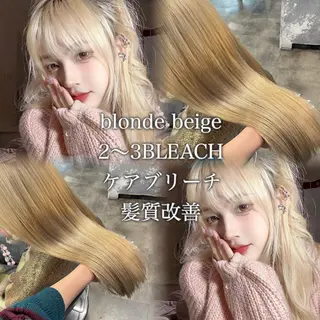 ロング カラー ハイトーンカラー 🦄レイヤーカットのヘアスタイル