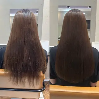 ロング 頭から整える美容師 松田のヘアスタイル