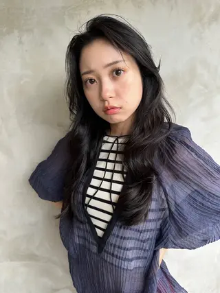 ロング カラー 山田 裕介のヘアスタイル