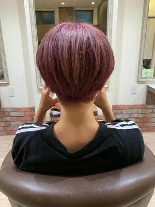 ショート カラー ヘアアレンジ 髪質改善&Spa fee南越谷2号店所属・髪質改善/南越谷/ 山岸彩夏のヘアスタイル