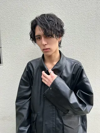 ショート カラー パーマ ヘアアレンジ メンズ キッズ 🔥メンズパーマ🔥 菅原楓のヘアスタイル