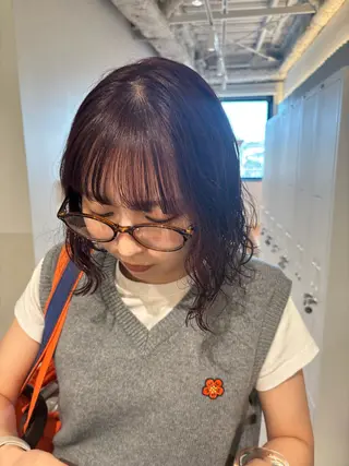 ショート カラー パーマ ヘアアレンジ 押切 響　のヘアスタイル