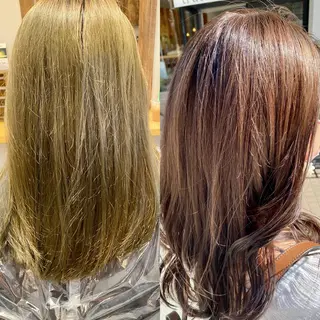 セミロング カラー 髪質改善 大内翔太のヘアスタイル