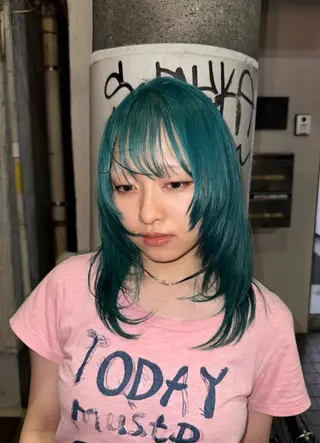 ミディアム カラー MOMO ★のヘアスタイル