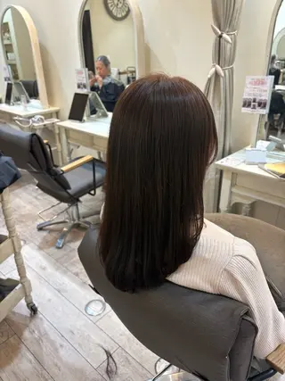 ロング カラー 艶カラー／ レイヤー／栄／あやかのヘアスタイル