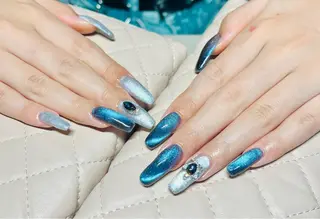 パーマ ネイル goldgleams ちなのネイルデザイン