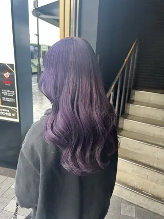 セミロング ハイトーンカラー 坂本 翼のヘアスタイル