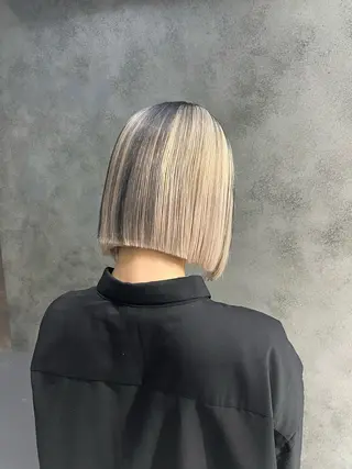 カラー 顔まわり/ボブウルフ 🤍愛唯(めい)のヘアスタイル