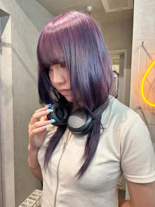 ロング カラー ヘアアレンジ iona/ハイトーン /ネイルのネイルデザイン