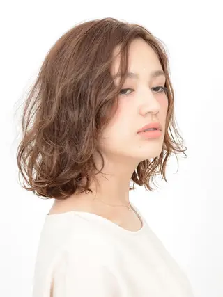 ミディアム カラー パーマ ショート/ボブ オオタダイスケのヘアスタイル