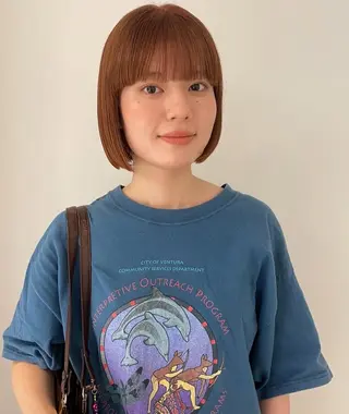 ショート ナチュラル/似合わせ /ベージュ/齋藤朱夏のヘアスタイル