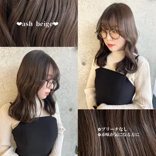 セミロング カラー Miyu🎀レイヤー ／透明感カラー🪽のヘアスタイル