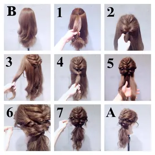 セミロング ロング ヘアアレンジ アオガミ （前髪顔周りカット）のヘアスタイル