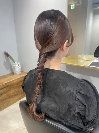 ロング ヘアアレンジ 【arc】Ruri コテ巻き風パーマのヘアスタイル