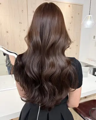 ロング カラー 新宿/韓国ヘア/ 髪質改善ストレートのヘアスタイル