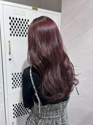 セミロング カラー 艶ボブ🤎ボブパーマ 透明感カラー\メンズのヘアスタイル