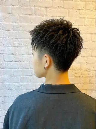 ミディアム パーマ ヘアアレンジ メンズ 【メンズカット】 黒田美穂のヘアスタイル