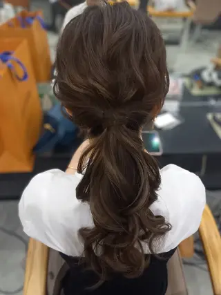 ロング ヘアアレンジ ヘアセット/中洲 Akaneのヘアスタイル