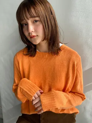ミディアム カラー 当日予約大歓迎💗 依田瑞希のヘアスタイル