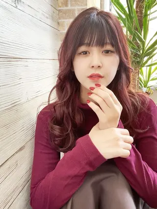 セミロング カラー ヘアアレンジ LAVENDIA Azabu所属・LAVENDIA 初音のヘアスタイル