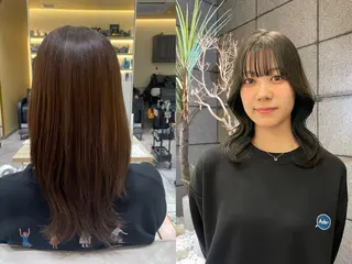 ロング カラー 透明感カラー/ 縮毛矯正/ユイ☆彡のヘアスタイル